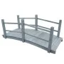 Puente de jardín madera maciza de abeto gris 140x60x56 cm de vidaXL, Puentes de jardín - Ref: Foro24-310040, Precio: 157,05 €...