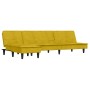 Sofá cama en forma de L terciopelo amarillo 255x140x70 cm en Sofás | Comprar online en Foru.es