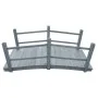 Puente de jardín madera maciza de abeto gris 140x60x56 cm de vidaXL, Puentes de jardín - Ref: Foro24-310040, Precio: 157,05 €...