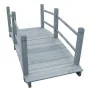 Puente de jardín madera maciza de abeto gris 140x60x56 cm de vidaXL, Puentes de jardín - Ref: Foro24-310040, Precio: 157,05 €...