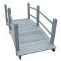 Puente de jardín madera maciza de abeto gris 140x60x56 cm de vidaXL, Puentes de jardín - Ref: Foro24-310040, Precio: 175,14 €...