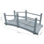 Puente de jardín madera maciza de abeto gris 140x60x56 cm de vidaXL, Puentes de jardín - Ref: Foro24-310040, Precio: 175,14 €...