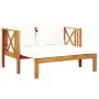 Banco de jardín 2 plazas con cojines madera maciza acacia 122cm de vidaXL, Bancos de jardín - Ref: Foro24-310307, Precio: 268...