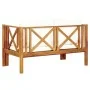Banco de jardín 2 plazas con cojines madera maciza acacia 122cm de vidaXL, Bancos de jardín - Ref: Foro24-310307, Precio: 268...