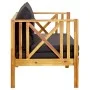 Banco jardín 2 plazas con cojines madera maciza acacia 122 cm de vidaXL, Bancos de jardín - Ref: Foro24-310308, Precio: 269,6...