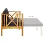 Banco jardín 2 plazas con cojines madera maciza acacia 122 cm de vidaXL, Bancos de jardín - Ref: Foro24-310308, Precio: 269,6...