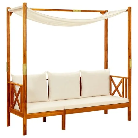 Gartenbank mit Markise aus massivem Akazienholz von vidaXL, Gartenbänke - Ref: Foro24-310320, Preis: 260,34 €, Rabatt: %