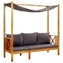 Banco de jardín con toldo madera maciza de acacia de vidaXL, Bancos de jardín - Ref: Foro24-310321, Precio: 201,54 €, Descuen...