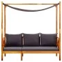 Banco de jardín con toldo madera maciza de acacia de vidaXL, Bancos de jardín - Ref: Foro24-310321, Precio: 201,54 €, Descuen...