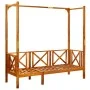 Banco de jardín con toldo madera maciza de acacia de vidaXL, Bancos de jardín - Ref: Foro24-310321, Precio: 201,54 €, Descuen...