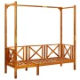 Banco de jardín con toldo madera maciza de acacia de vidaXL, Bancos de jardín - Ref: Foro24-310321, Precio: 204,04 €, Descuen...