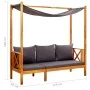 Banco de jardín con toldo madera maciza de acacia de vidaXL, Bancos de jardín - Ref: Foro24-310321, Precio: 201,54 €, Descuen...