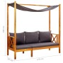 Banco de jardín con toldo madera maciza de acacia de vidaXL, Bancos de jardín - Ref: Foro24-310321, Precio: 204,04 €, Descuen...