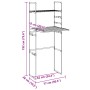 Estantería para lavadora aluminio 77x52x192 cm en Organización y almacenamiento | Comprar online en Foru.es