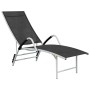 Tumbona de textilene y aluminio negra de vidaXL, Tumbonas - Ref: Foro24-310521, Precio: 133,11 €, Descuento: %
