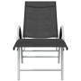 Tumbona de textilene y aluminio negra de vidaXL, Tumbonas - Ref: Foro24-310521, Precio: 133,11 €, Descuento: %