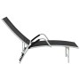 Tumbona de textilene y aluminio negra de vidaXL, Tumbonas - Ref: Foro24-310521, Precio: 133,11 €, Descuento: %