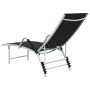 Tumbona de textilene y aluminio negra de vidaXL, Tumbonas - Ref: Foro24-310521, Precio: 133,11 €, Descuento: %