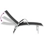 Tumbona de textilene y aluminio negra de vidaXL, Tumbonas - Ref: Foro24-310521, Precio: 133,11 €, Descuento: %