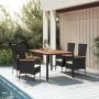 Set de muebles jardín 5 pzas con cojines ratán sintético negro en Conjuntos de jardín | Comprar online en Foru.es
