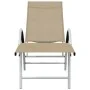 Tumbona de textilene y aluminio crema de vidaXL, Tumbonas - Ref: Foro24-310522, Precio: 131,36 €, Descuento: %