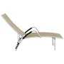 Tumbona de textilene y aluminio crema de vidaXL, Tumbonas - Ref: Foro24-310522, Precio: 131,36 €, Descuento: %