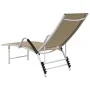 Tumbona de textilene y aluminio crema de vidaXL, Tumbonas - Ref: Foro24-310522, Precio: 131,36 €, Descuento: %