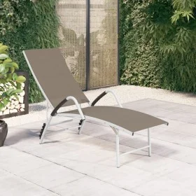 Taupegraue Liege aus Textilene und Aluminium von vidaXL, Liegen - Ref: Foro24-310523, Preis: 106,32 €, Rabatt: %