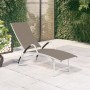 Tumbona de textilene y aluminio gris taupé de vidaXL, Tumbonas - Ref: Foro24-310523, Precio: 133,03 €, Descuento: %