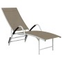 Tumbona de textilene y aluminio gris taupé de vidaXL, Tumbonas - Ref: Foro24-310523, Precio: 133,03 €, Descuento: %