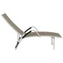 Tumbona de textilene y aluminio gris taupé de vidaXL, Tumbonas - Ref: Foro24-310523, Precio: 106,32 €, Descuento: %