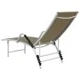 Tumbona de textilene y aluminio gris taupé de vidaXL, Tumbonas - Ref: Foro24-310523, Precio: 106,32 €, Descuento: %
