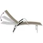 Tumbona de textilene y aluminio gris taupé de vidaXL, Tumbonas - Ref: Foro24-310523, Precio: 106,32 €, Descuento: %