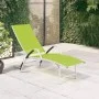 Tumbona de textilene y aluminio verde de vidaXL, Tumbonas - Ref: Foro24-310524, Precio: 106,50 €, Descuento: %