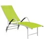Green textilene and aluminum lounger by vidaXL, Loungers - Ref: Foro24-310524, Price: 106,50 €, Discount: %