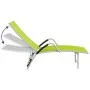 Green textilene and aluminum lounger by vidaXL, Loungers - Ref: Foro24-310524, Price: 106,50 €, Discount: %