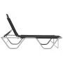 Tumbona de aluminio y textilene negro de vidaXL, Tumbonas - Ref: Foro24-310525, Precio: 140,98 €, Descuento: %