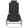 Tumbona de aluminio y textilene negro de vidaXL, Tumbonas - Ref: Foro24-310525, Precio: 143,84 €, Descuento: %