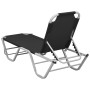Tumbona de aluminio y textilene negro de vidaXL, Tumbonas - Ref: Foro24-310525, Precio: 143,84 €, Descuento: %