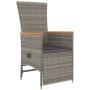Set comedor de jardín 5 piezas con cojines ratán sintético gris en Conjuntos de jardín | Comprar online en Foru.es