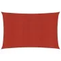 Toldo de vela rojo HDPE 160 g/m² 2x5 m de vidaXL, Sombrillas - Ref: Foro24-311616, Precio: 29,32 €, Descuento: %