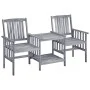 Garden chairs with solid acacia wood table 159x61x92 cm by vidaXL, Garden sets - Ref: Foro24-311884, Price: 135,96 €, Discoun...