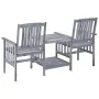 Garden chairs with solid acacia wood table 159x61x92 cm by vidaXL, Garden sets - Ref: Foro24-311884, Price: 135,96 €, Discoun...