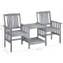 Garden chairs with solid acacia wood table 159x61x92 cm by vidaXL, Garden sets - Ref: Foro24-311884, Price: 135,96 €, Discoun...