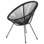 Moon Gartenstühle 2 Einheiten aus schwarzem Rattan von vidaXL, Gartenstühle - Ref: Foro24-312164, Preis: 166,39 €, Rabatt: %