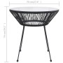 Mesa de comedor de jardín acero y vidrio negra Ø70x74 cm de vidaXL, Mesas de jardín - Ref: Foro24-312165, Precio: 102,56 €, D...