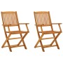 Sillas de jardín plegables 2 pzas madera maciza de eucalipto de vidaXL, Sillas de jardín - Ref: Foro24-312449, Precio: 103,68...