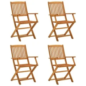 Sillas de jardín plegables 4 pzas madera maciza de eucalipto de vidaXL, Sillas de jardín - Ref: Foro24-312450, Precio: 168,70...