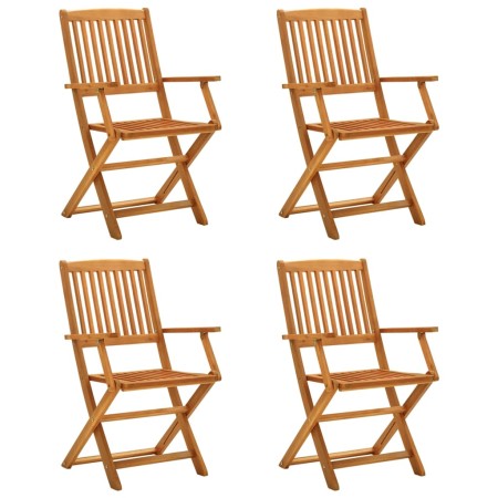 Sillas de jardín plegables 4 pzas madera maciza de eucalipto de vidaXL, Sillas de jardín - Ref: Foro24-312450, Precio: 171,11...