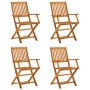 Sillas de jardín plegables 4 pzas madera maciza de eucalipto de vidaXL, Sillas de jardín - Ref: Foro24-312450, Precio: 171,11...